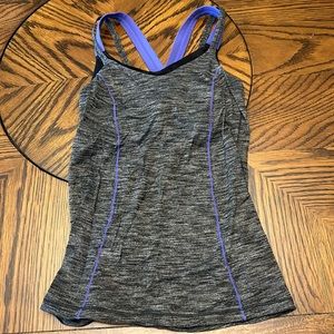 Black and Purple Lululemon Tank Top